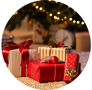 Foto Regalos de Navidad - Gift card navideña de sala de ventas. Uno Nuestros Beneficios